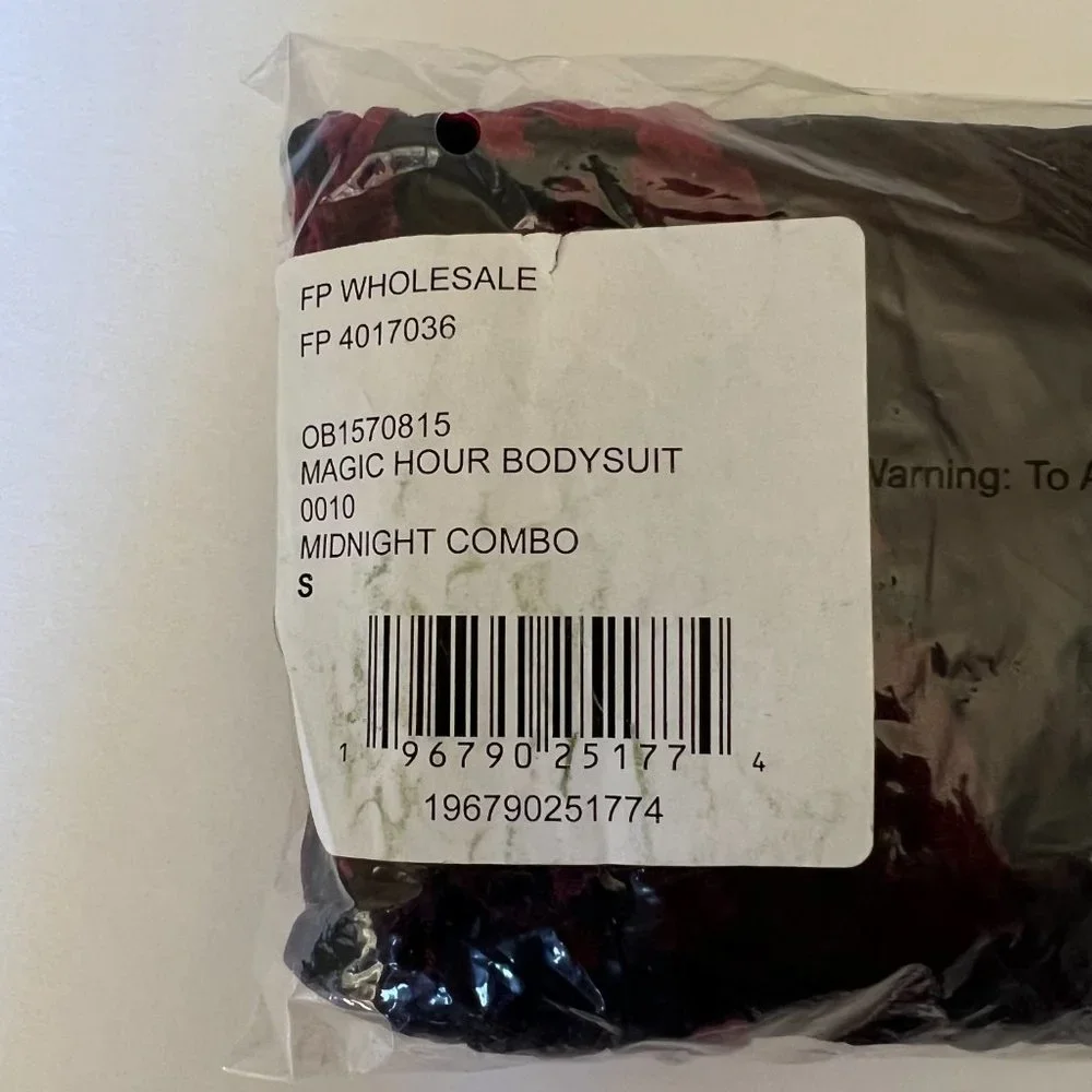 Free People Magic Hour Bodysuit in Midnight Combo Size S - Picture 8 of 8